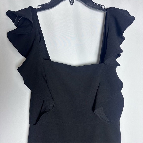 BCBGeneration Black Ruffle Sleeve Mini Dress sz 6 NWT Little Black Dress Formal - Picture 4 of 9